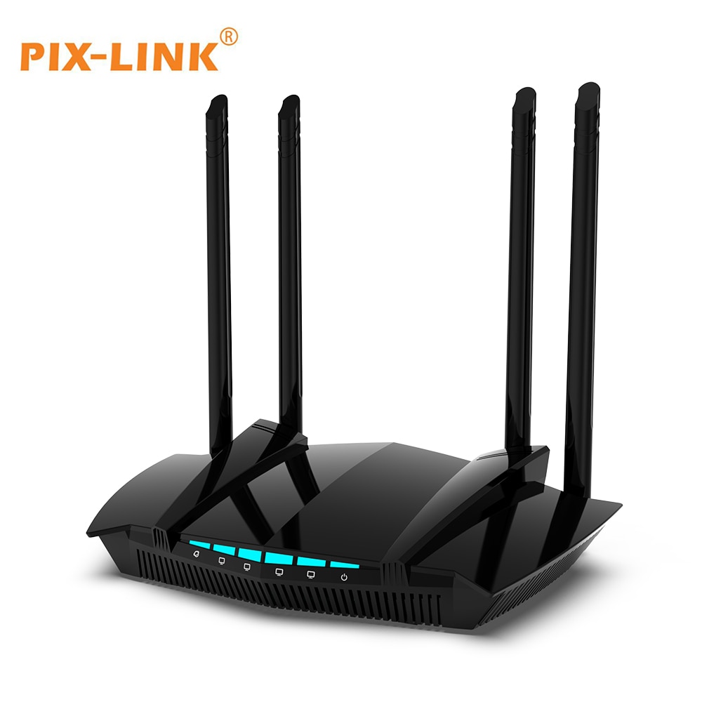 PIXLINK AC1200 Wifi yönlendirici 4 Gigabit portu 2.4G 5.0GHz çift bant 1164Mbps kablosuz yönlendirici Wifi tekrarlayıcı 4 yüksek kazançlı antenler