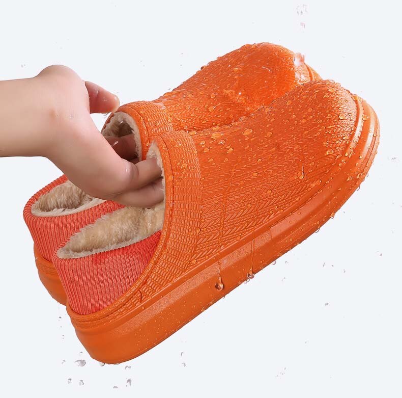 Original varm vinter bomuldstræsko indendørs afslappet varm hjemmesko eva flade træsko fodtøj