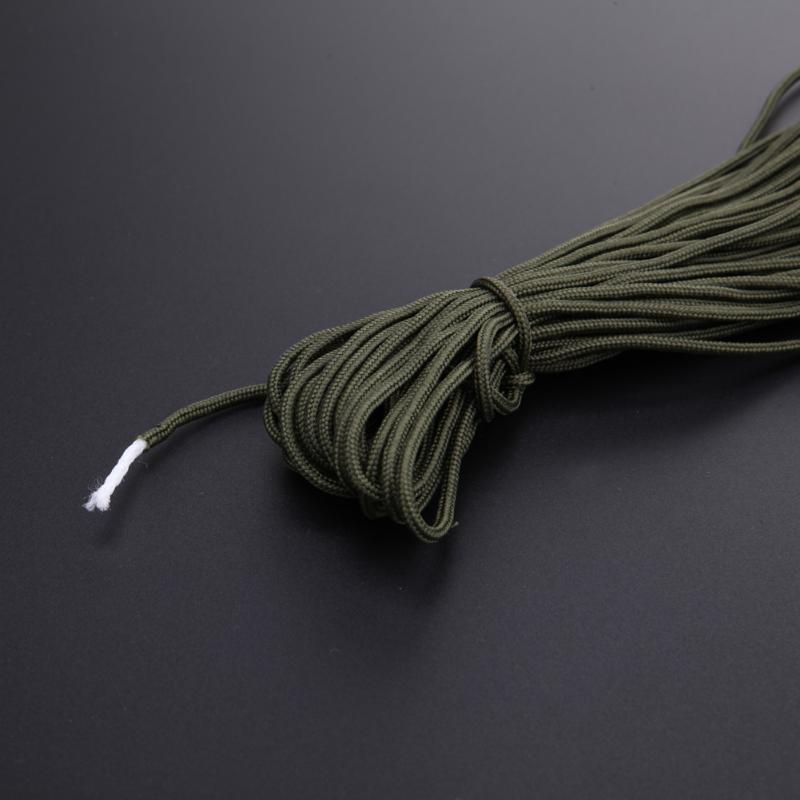 Paracord-Cuerda de paracaídas para acampar, cuerda de 2mm, 50 pies, 15M, núcleo de un soporte, cordones de cuerda, escalada, senderismo, accesorios al aire libre