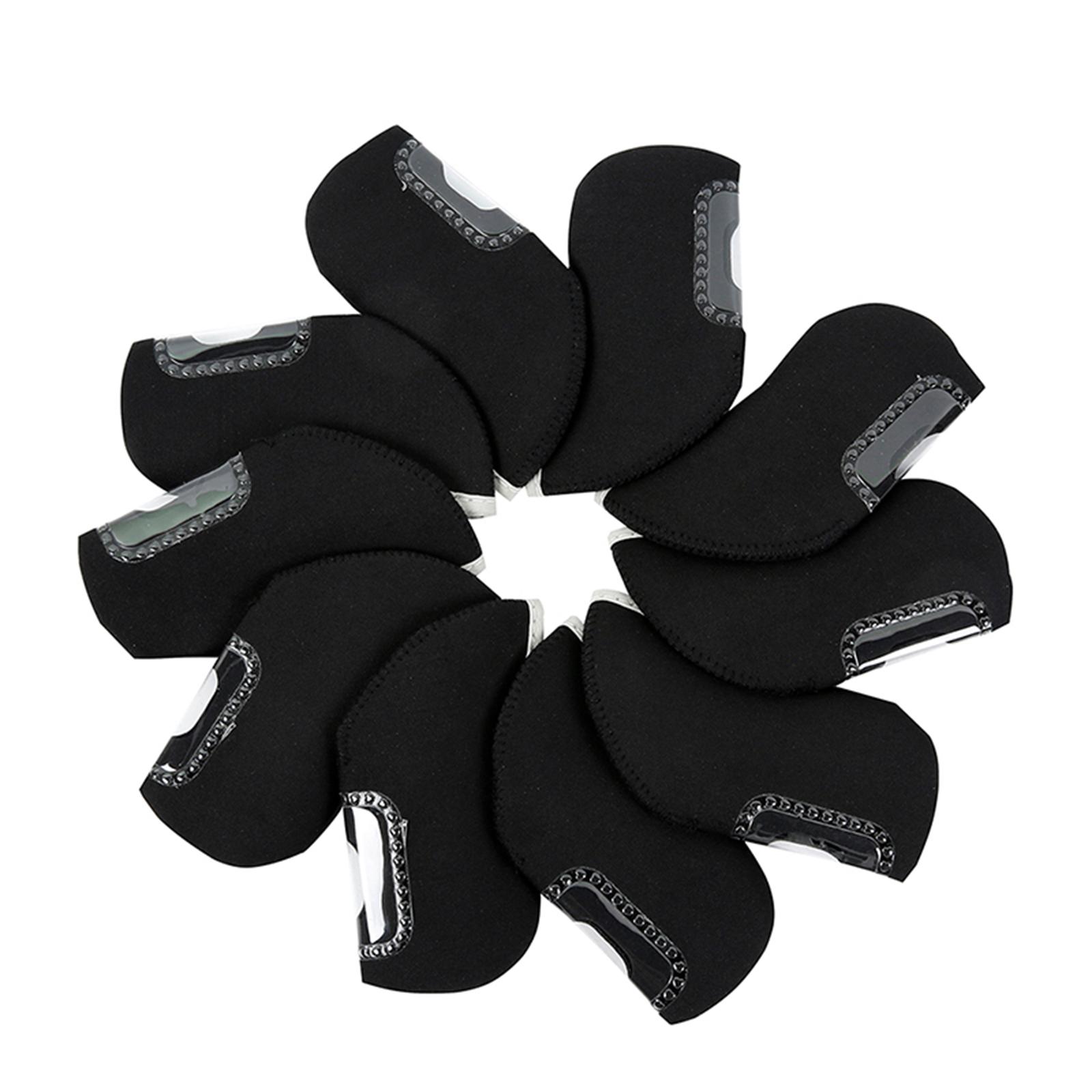 10 Stuks Golf Ijzeren Headcovers Guard Geen Aantal Zichtbare Raam Mouw Cover Clubhoofd Covers Past Alle Merken Training Accessoires