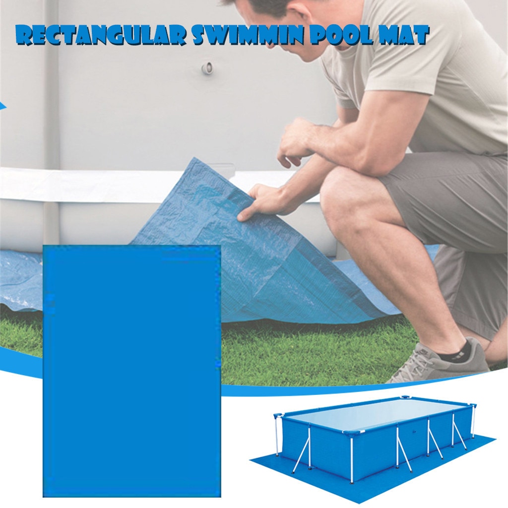 Tapete retangular para piscina, capa de tecido à prova de poeira para piso na piscina, piscina, áreas externas, almofada para cama