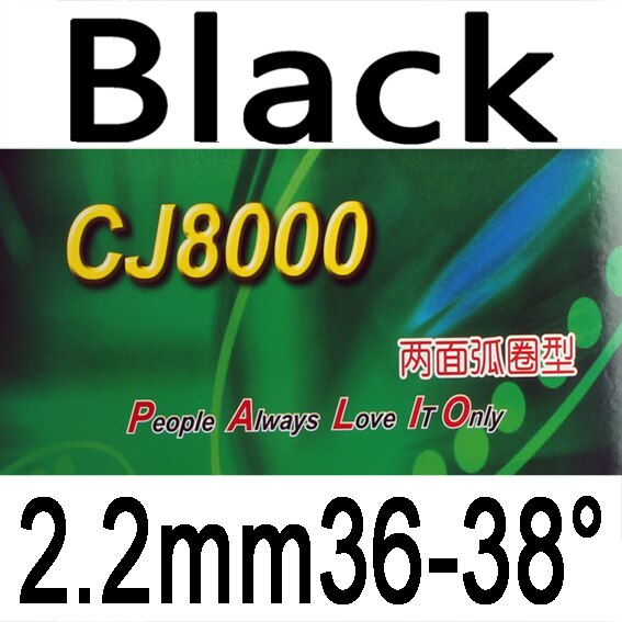 Palio Officiële CJ8000 36-38 Interne Energie Snelle Aanval Met Lus Samentrekkende Rubber Puistjes In Voor Tafeltennis Racket game: black 2.2mm H36-38