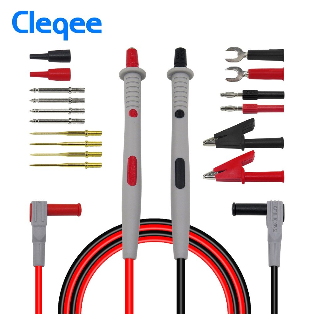 Cleqee Multimeter probes replaceable needles test leads kits probes for digital multimeter feelers for multimeter wire tips