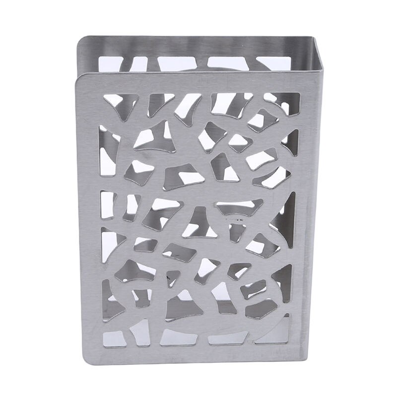 Clip Vertical para servilletas, de acero inoxidable, estante para servilletas, porta pañuelos, cubiertos, Floral, hueco, decoración de mesa, caja de pañuelos: 02