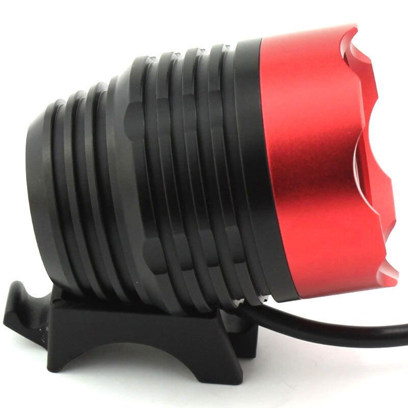 Faro LED para bicicleta T6 con puerto USB, resistente al agua, 5 colores opcionales: Red