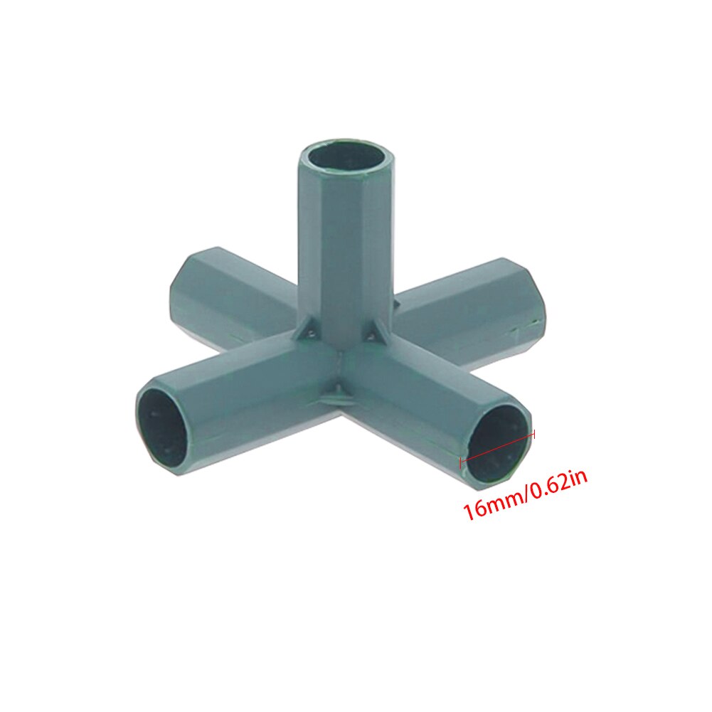 10PCS Greenhouse Frame Connectors Canes Connectors Pillar Plant Stakes Gardening Framework Building Awning Pipe Pole Garden Tool