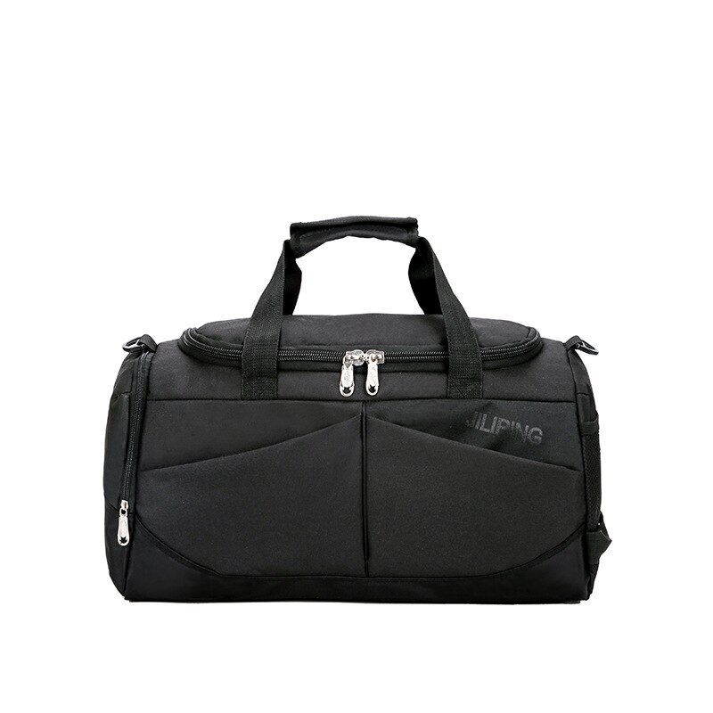 nueva bolsa de viaje portátil de nailon grueso, deportiva, equipaje de negocios, resistente al desgaste, bolsa de almacenamiento de Fitness impermeable: black