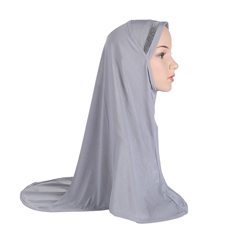 H063a dorosłych lub duże dziewczynki brokat modlić hidżab muzułmańska chusta islamska chustka kapelusz amira ciągnąć na headwrap