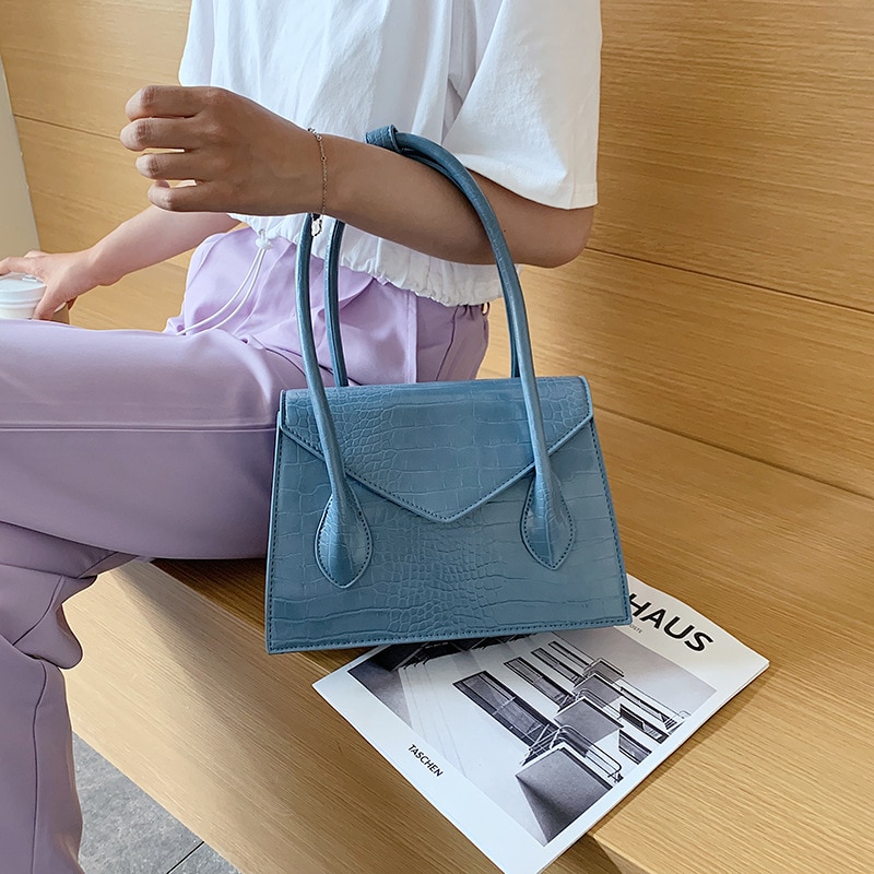Crossbodytassen met krokodillenmotief voor dames, dameshandtas van pu-leer, avondtassen van merk sac a main