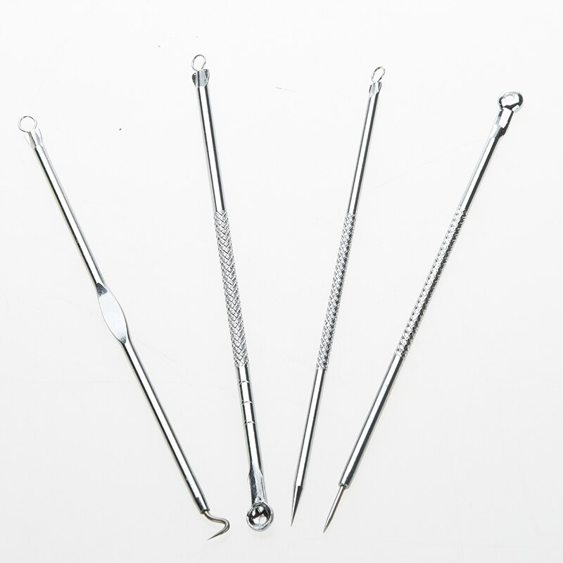 4 pc mee-eters reiniger remover comedonen acne schoonheid vlekjes tool set extractie mee-eter tool reinigings removers  h7 u 0
