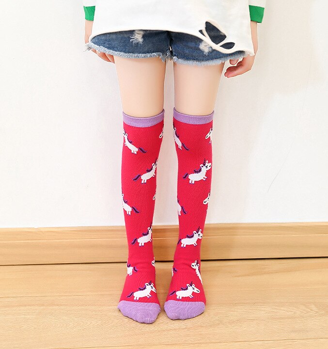 Mädchen Socken 3-12 Jahre alt Baumwolle Knie Hohe Socken SchöNe Lange freundlicher Knie Socken freundlicher Tanz Socken mädchen Todder Baby: 2 / 1 paar