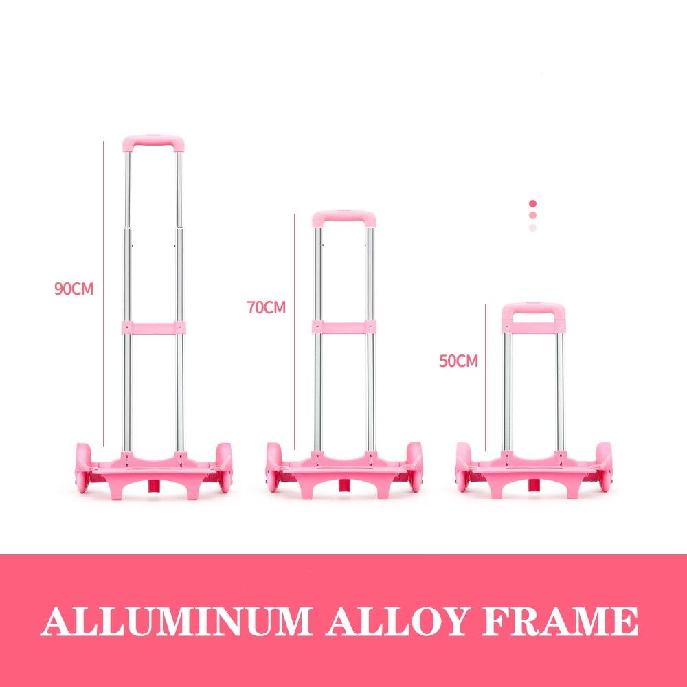 B-LIFE Rolling Backpack Trolley for Girls and Boys Rolling Backpack Bowknot Primary Schoolbag Trolley Bag Wheeled Backpack