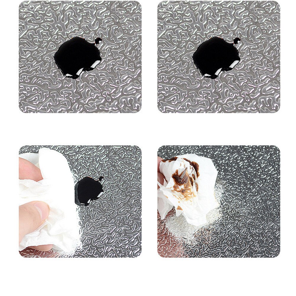 Cabinets Dampproof Mat Paper Aluminum Oil Heat Insulation Membrane in the Kitchen Kitchen Oil Proof Aluminum Film Shelf Liner Si