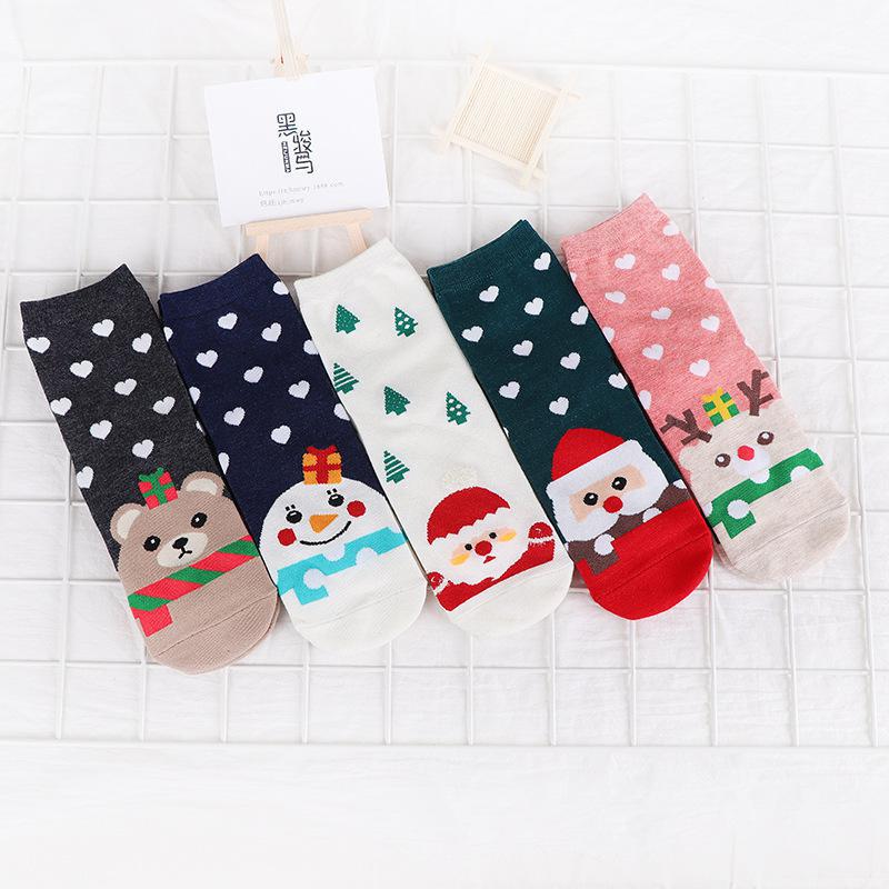 Christmas Socks Cute Animal Pattern Soft Cotton Stocking Boys Girls Autumn Winter Warm Socks Christmas Tree Special Decoration