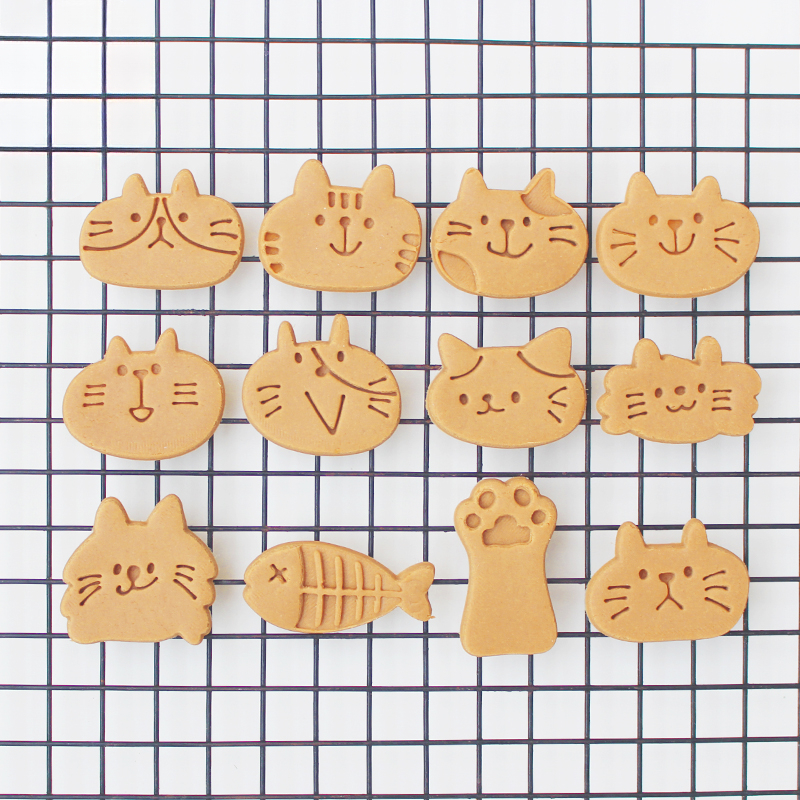 DIY Taart Decoreren Gereedschappen Leuke Kat Liefde Biscuit Mold Cookie Cutters Bakken Tool 3D Cartoon Plastic Bakvorm Cookie Tools