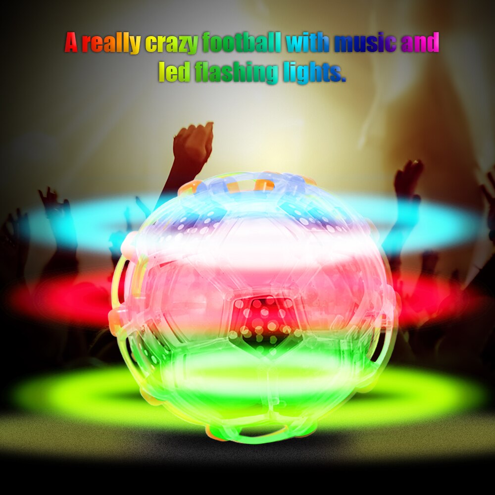 Kleurrijke Led Licht Springen Bal Crazy Dansen Muziek Voetbal Elektrische Jump Bal Speelgoed Kinderen Zingen Bouncing Voetbal Willekeurige Leveren