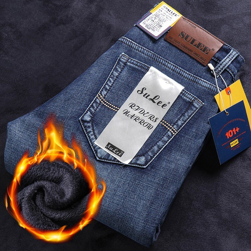Sulee Sulee Brand Men's Fitted Winter Jeans Brand Clothi... – Grandado
