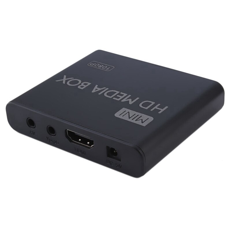 Mini media player 1080p mini hdd media box tv box video multimedia player fuld hd med sd mmc kortlæser eu-stik