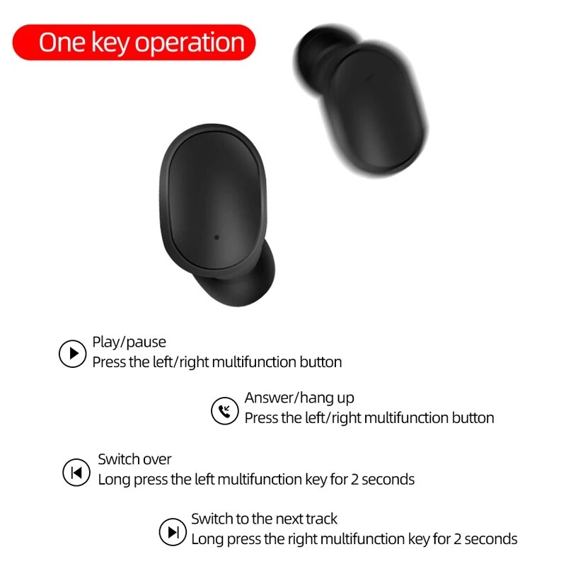 A6S TWS Drahtlose Bluetooth 5,0 Kopfhörer Für Xiaomi Redmini Airdots Headset Lärm abbrechen Ohrhörer für Huawei SamgSung