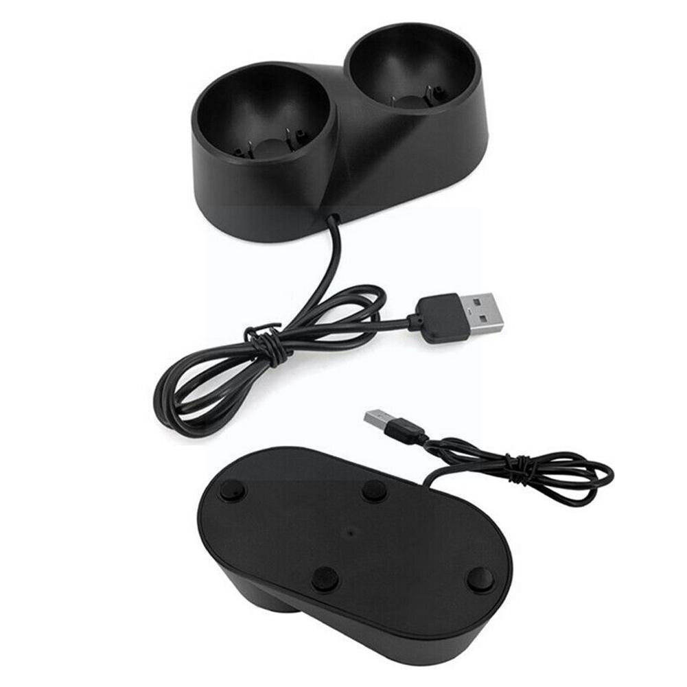 Doppelladestation für  / ps4 vr bewegungscontroller, move controller, schwarz ,  h1 8