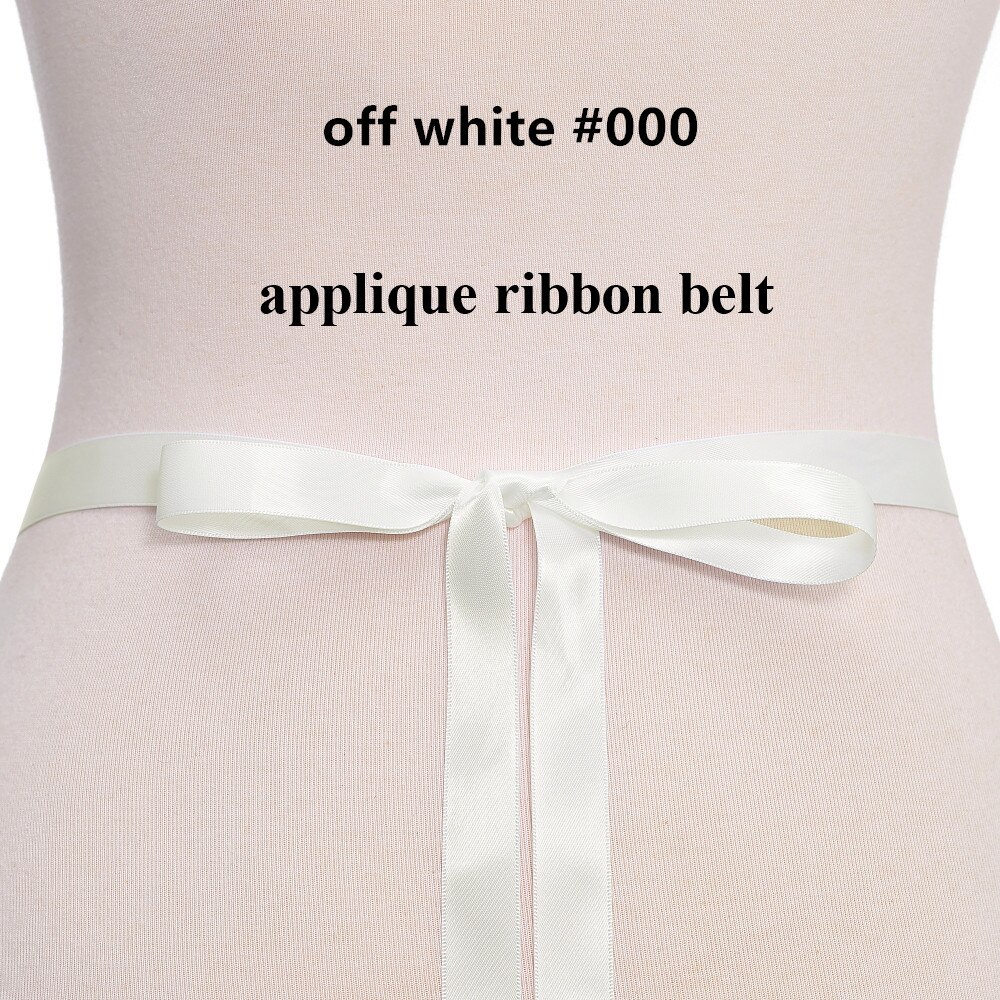(1Pc) Strass Bruids Riem Bruiloft Met Kristal Diamant Trouwjurk Accessoires Riem Sash Voor Trouwjurk Wdd: off white