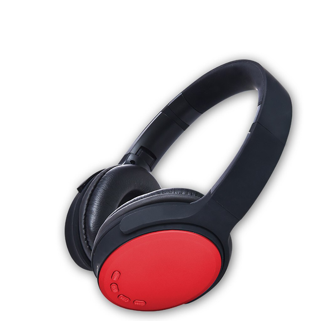 Wireless Bluetooth Headphones Lightweight Bass Headset for Travel Work TV PC Stereo Headset blue gray gold red Earphone: Red 