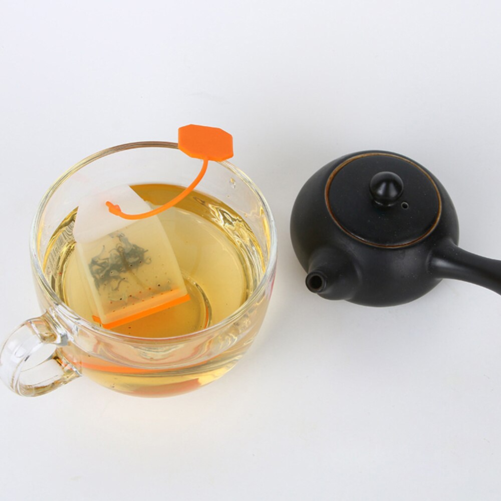 6 stuks herbruikbare siliconen thee-infuser, losse theefilters, theezakjeszeef, theezetapparaat voor theekopjes, mokken en theepotten: Default Title