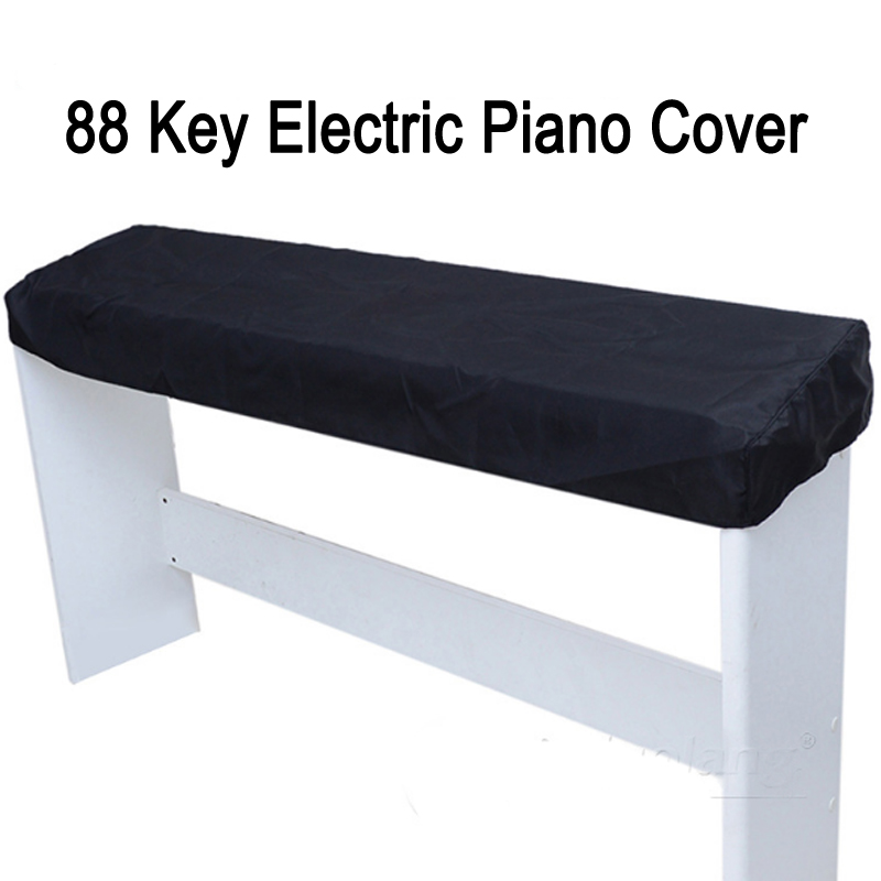 Sort 61/88 taster elektronisk klaverdæksel keyboard instrument åndedrætsdæksel på scenen støvtæt snavsfast beskytter