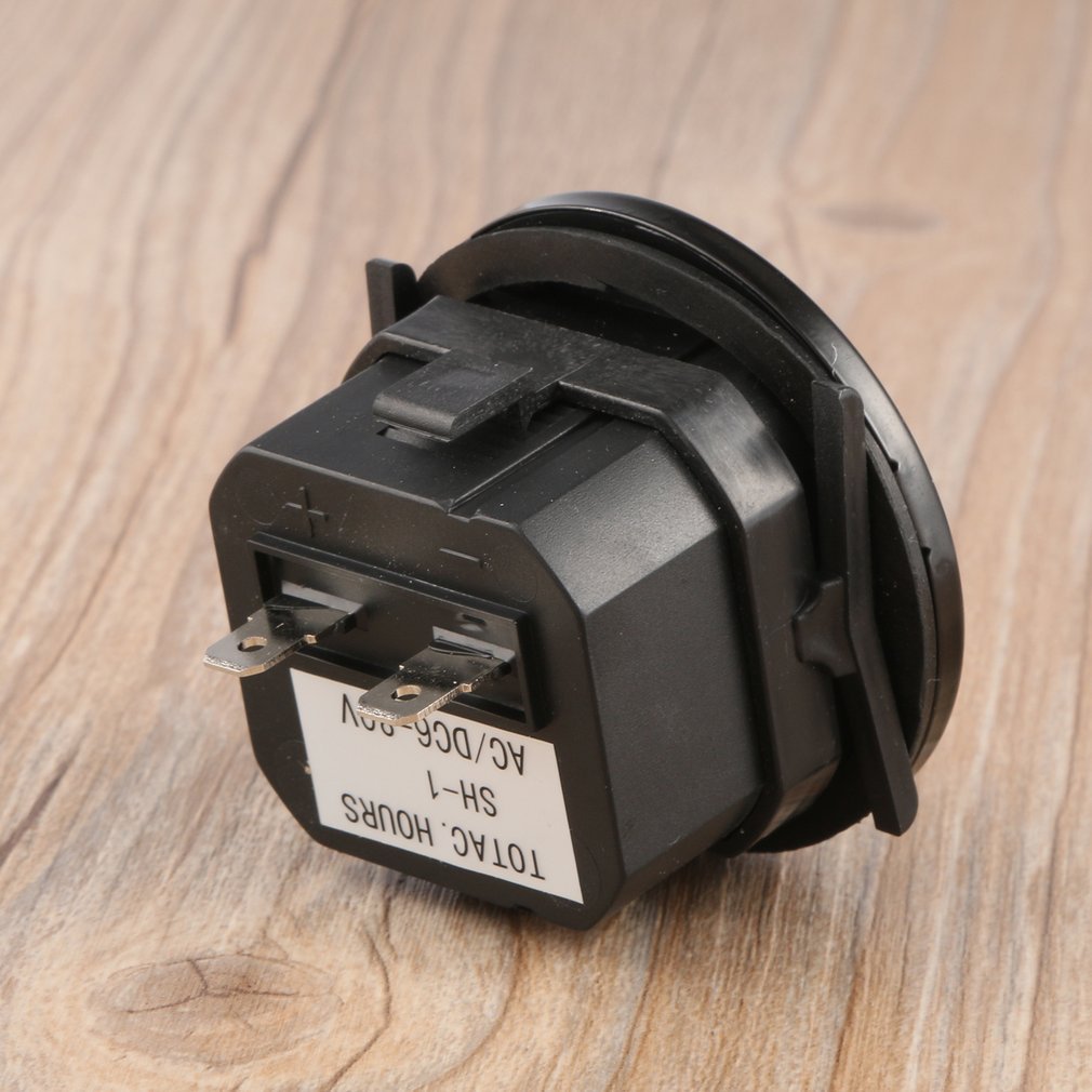 Motor generador de barco marino 10-80VDC, 2 ", medidor de hora redondo, reloj, carrito, color negro,