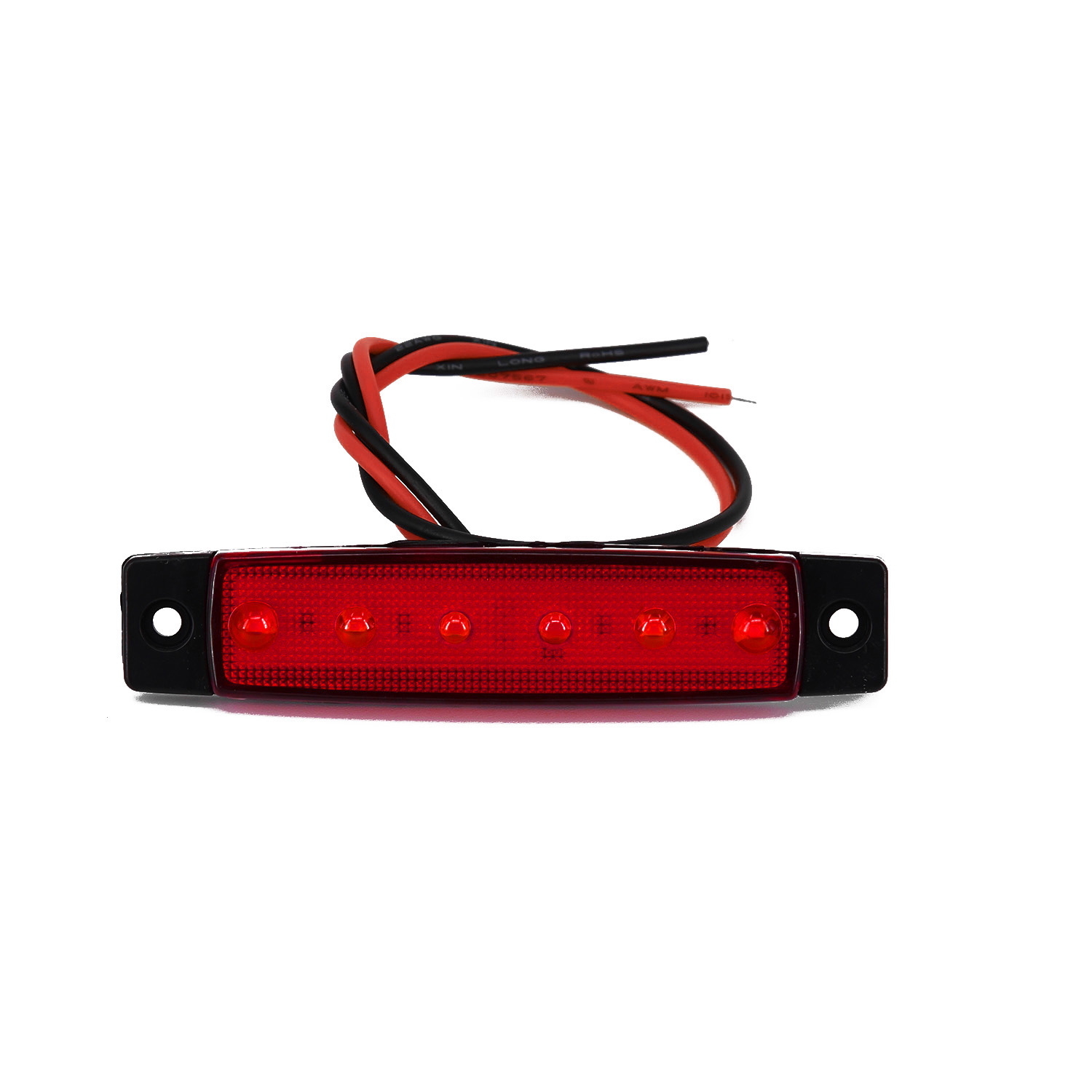 Red 12V 6 LED Side Marker Light for Cars Trailer Boat Lorries Indicator Lamp LED Truck Boat Bus Trailer Side Marker Rear