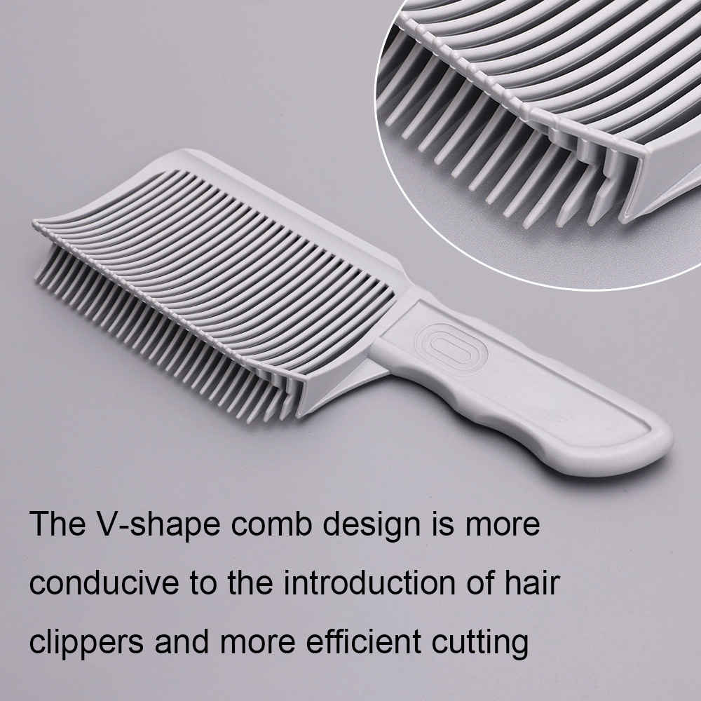 Peine para decolorar, cortadora de peluquero , mezcla de peine para cortar cabello con parte superior plana para hombres, cepillo para decolorar resistente al calor