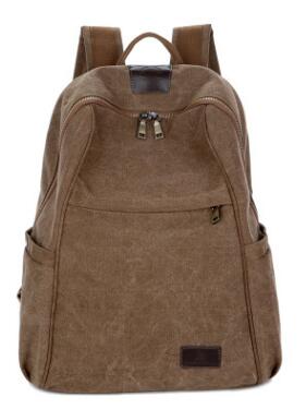 Chuwanglin women canvas backpack casual school bags for teenage girls mochila feminina laptop bags travel bag A2134: brown