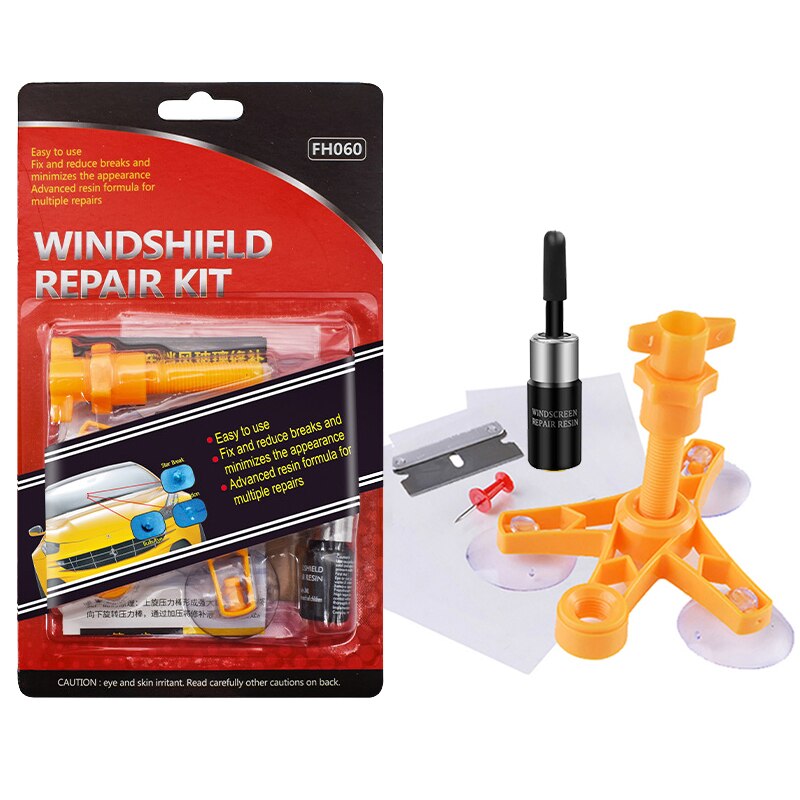 Windshield Galss Repair Kit Resin Shield Car Window Screen Polishing Resin Sealer Set DIY Car Glass Crack Repair Restore Tool D5: A set with package
