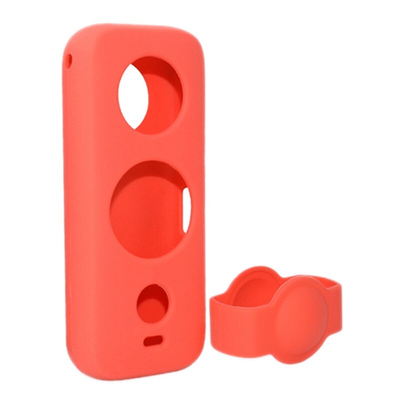 Beschermhoes Lens Siliconen Case Voor Insta360 Een X2 Scratchproof Protector Cover Voor Insta360 Een X2: Rood