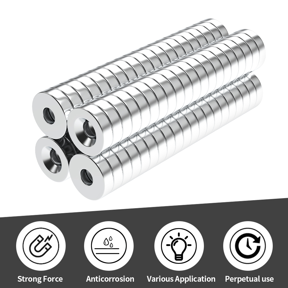 18x5-5mm Super Strong Round Magnet With hole Refrigerator Magnet for Fridge, DIY, Building, Scientific, and Office Magnets