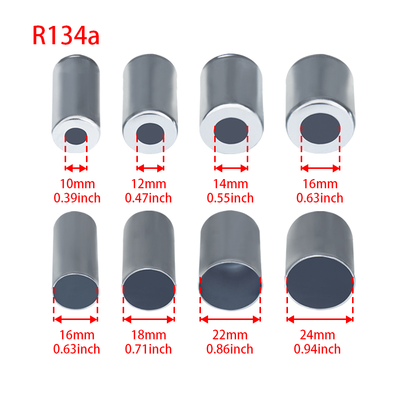 12pcs/lot, #6 #8 #10 #12 A/C Metal Steel Crimp Ferrule Assortment Fitting for Standard / Reduced Barrier Hydraulic Hose Crimper