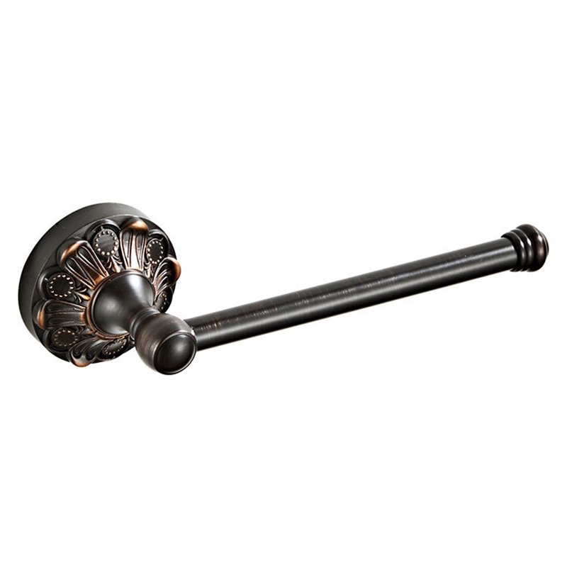Black Brass Toilet Paper Holder Wall Mounted Antique Toilet Paper Holder Bathroom Toilet Toilet Paper Roll Holder: Default Title