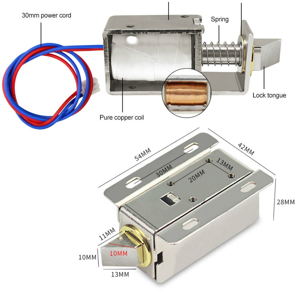 Electric Cabinet Lock for Electronic Solenoid Lock Door