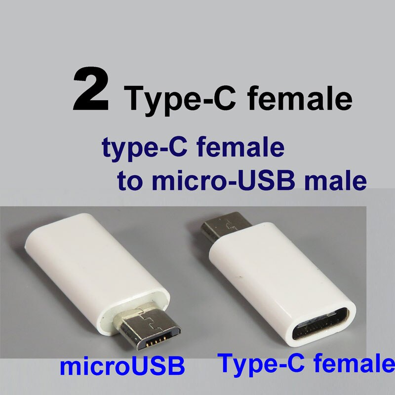 Adaptador USB OTG tipo C A micro-usb tipo A, convertidor hembra A macho, cable USB de teléfono para unidad de almacenamiento huawei: 2 Type-C female