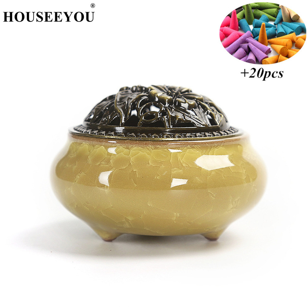 Duftlys aroma parfymekjegler spiralbrenner tårnlys velas røkelse røkelseskar komfyr ovn for hjemmekontor buddhistisk tempelbruk: Lysegrå