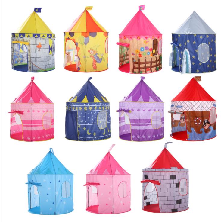 Tienda de juego plegable tipi prins pricess tienda plegable niños niño niña castillo cubby casa de juego niños regalos tiendas