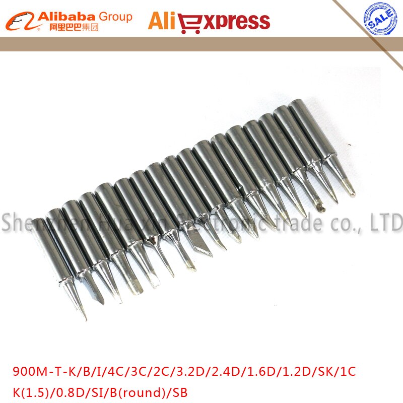15/11/17/pcs Lead-free Solder Tip Set Soldering Station Iron Tip 900M-T Soldering Station Tool Kit For 936