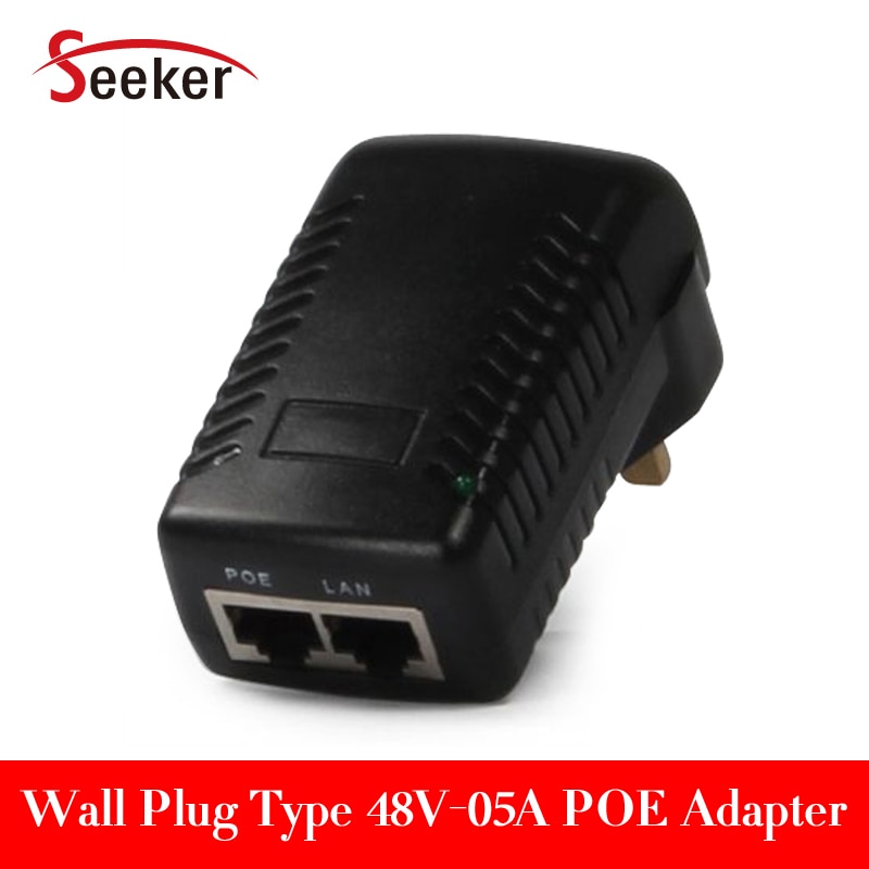 Seeker 48V DC 0.5A POE Injector for CCTV POE IP Camera POE Switch Ethernet Power Adapter EU/UK/US/AU plug Optional