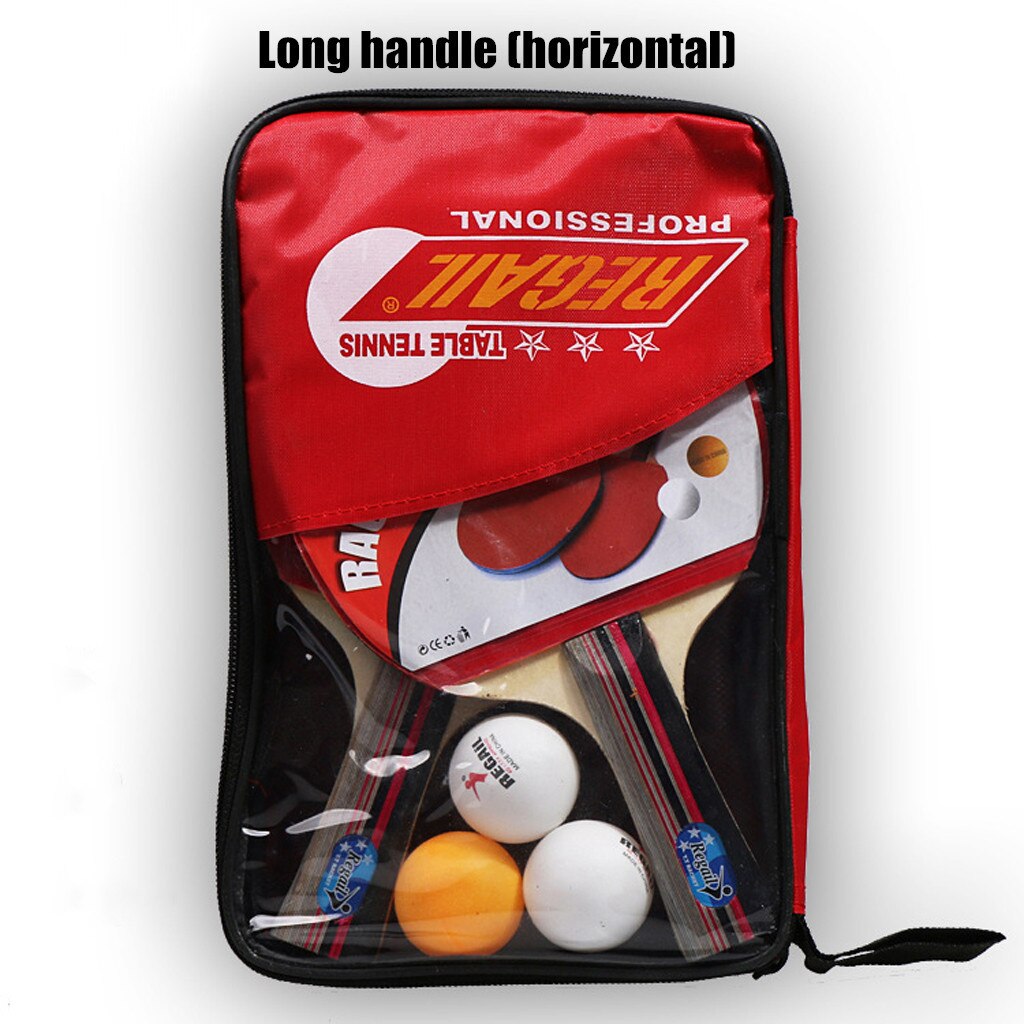 2 stk bordtennis ping-pong ketcher paddle bat +3 stk bold taske sæt indendørs udendørs gym sportstilbehør 30: D