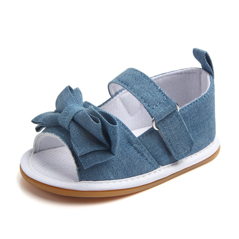 Baby Baby Sandalen Leuke Sandalen Voor Meisjes Strik Peuter Eerste Walker Crib Schoenen Ademend Anti-Slip Rubberen Zool flats