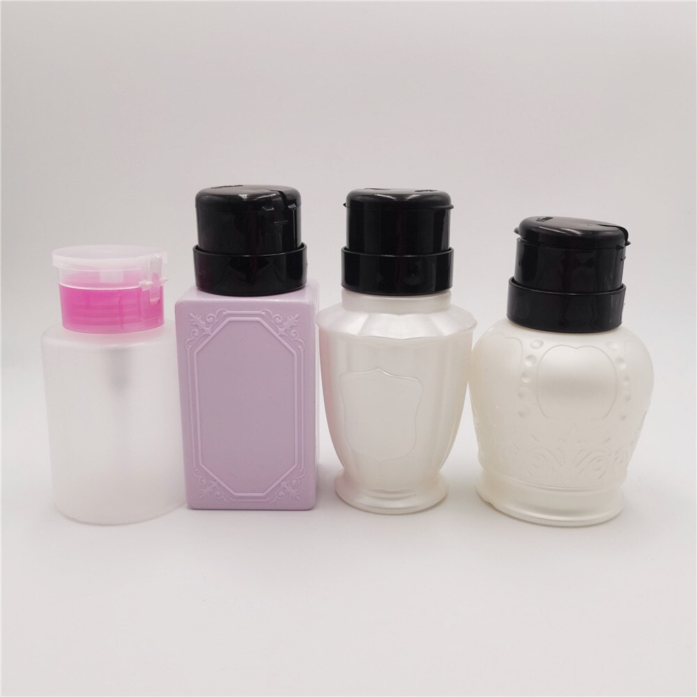 Draagbare Lege Fles Pomp Dispenser Plastic Polish Remover Cleaner Draagbare Makeup Nail Art Manicure