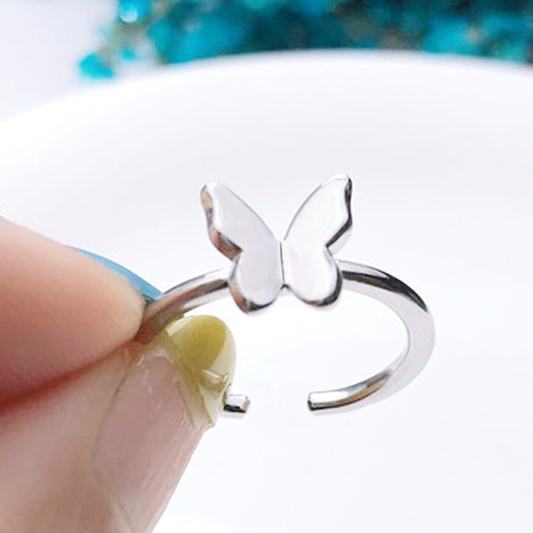 Anelli a farfalla in argento sterling 925 per accessori femminili regalo gioielli di moda da donna all'ingrosso