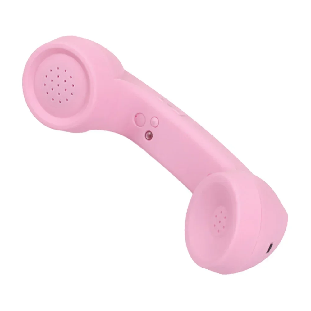 Drahtlose retro Telefon Hörer Und Verdrahtete Telefon Hörer Empfänger Kopfhörer Drahtlose Bluetooth Telefon Hörer: Rosa