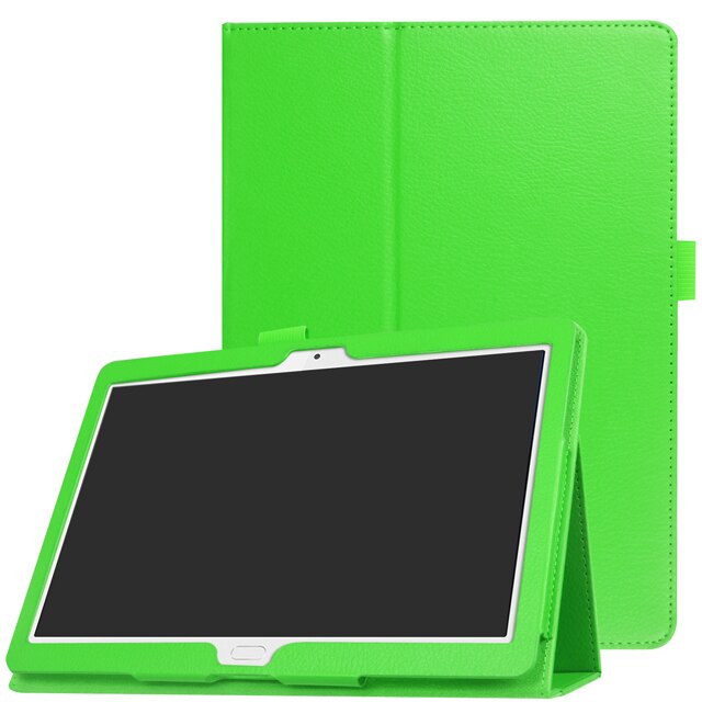 Hoesje voor huawei mediapad  m3 lite 10 bah -w09 bah -al00 ultradunne flip stand pu leren hoes voor huawei  m3 lite 10.1 tablet funda: Groente