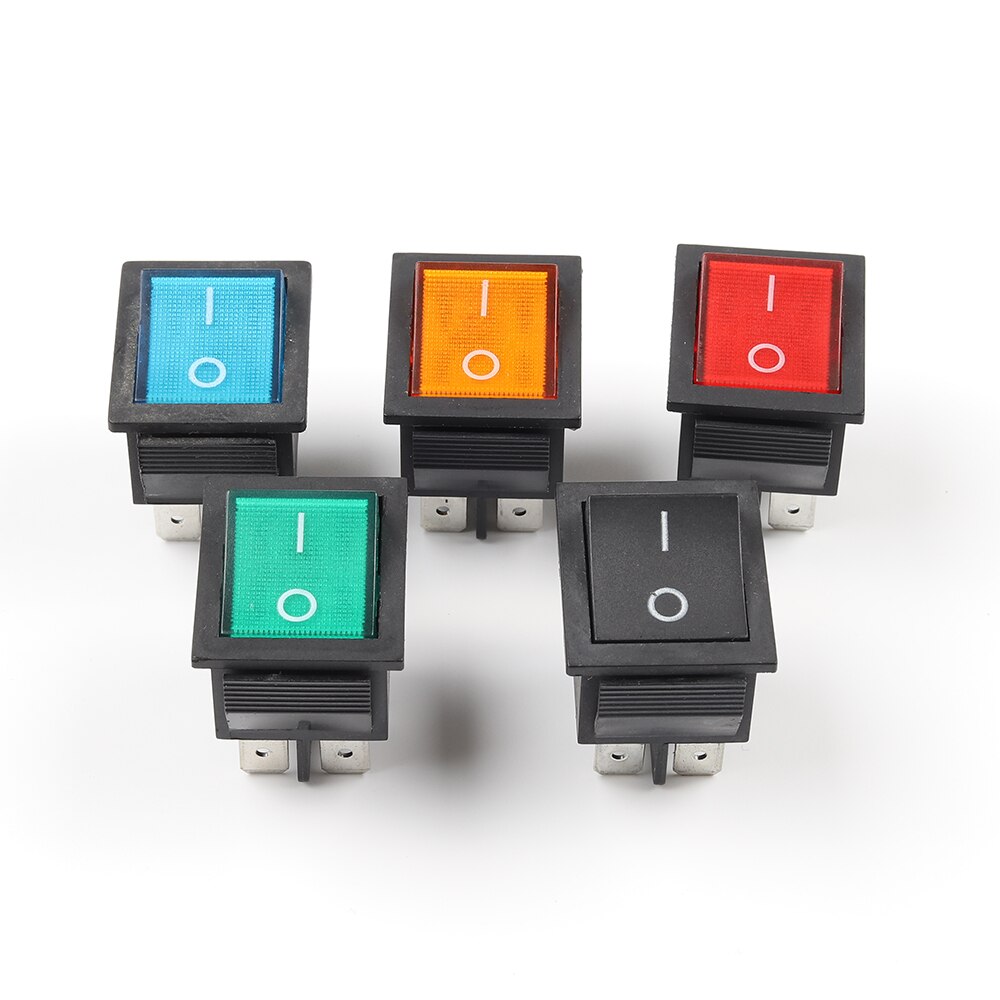 1PCS 4 Pin Rocker Switch ON-OFF Electrical equipment With Light Power Switch 16A 250VAC/ 20A 125VAC KCD4